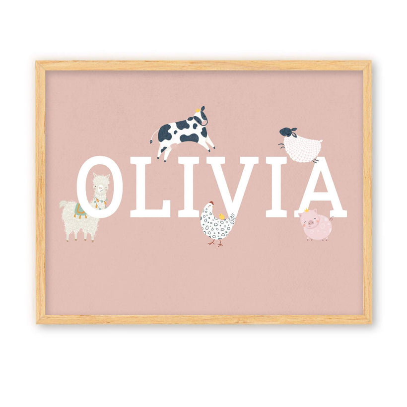 Personalised name prints, alphabet wall art