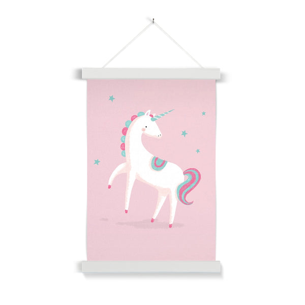 Unicorn, Fine Art Print with Hanger, Pink