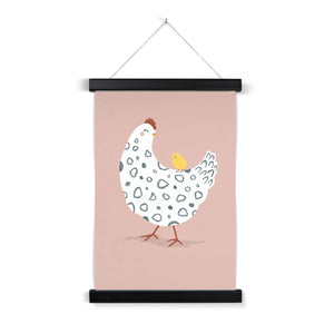 Chicken & Chick, Fine Art Print with Hanger