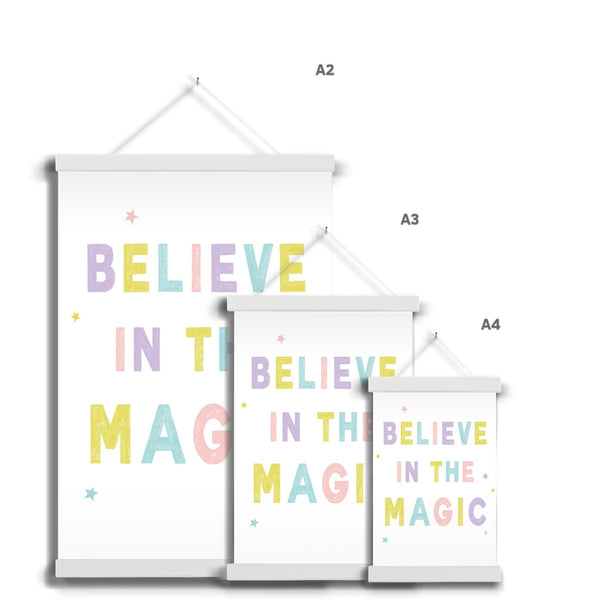 Believe In The Magic, Fine Art Print with Hanger, Pastel