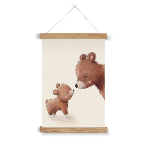 Brown Bears, Fine Art Print with Hanger, Portrait