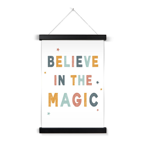 Believe In The Magic, Fine Art Print with Hanger, Neutral