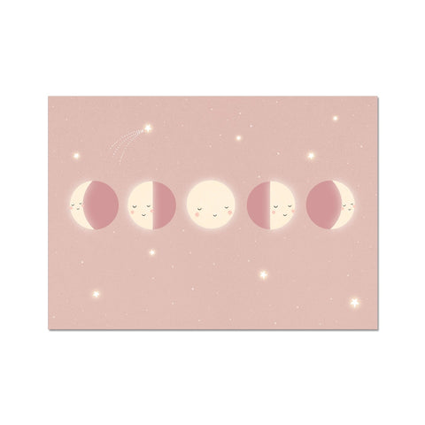 Moon Cycle, Fine Art Print, Pink