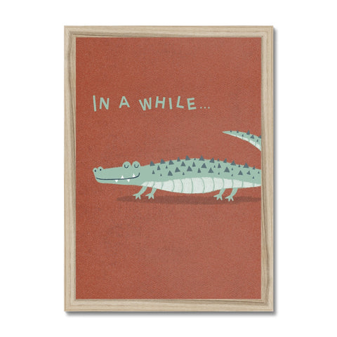 In a While Crocodile, Framed Print, Rust