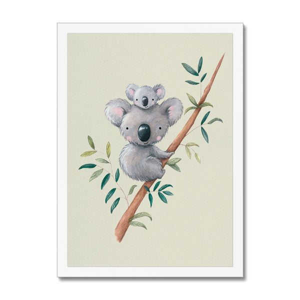 Koala, Framed Print, Green