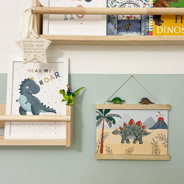 Stegosaurus, Fine Art Print with Hanger