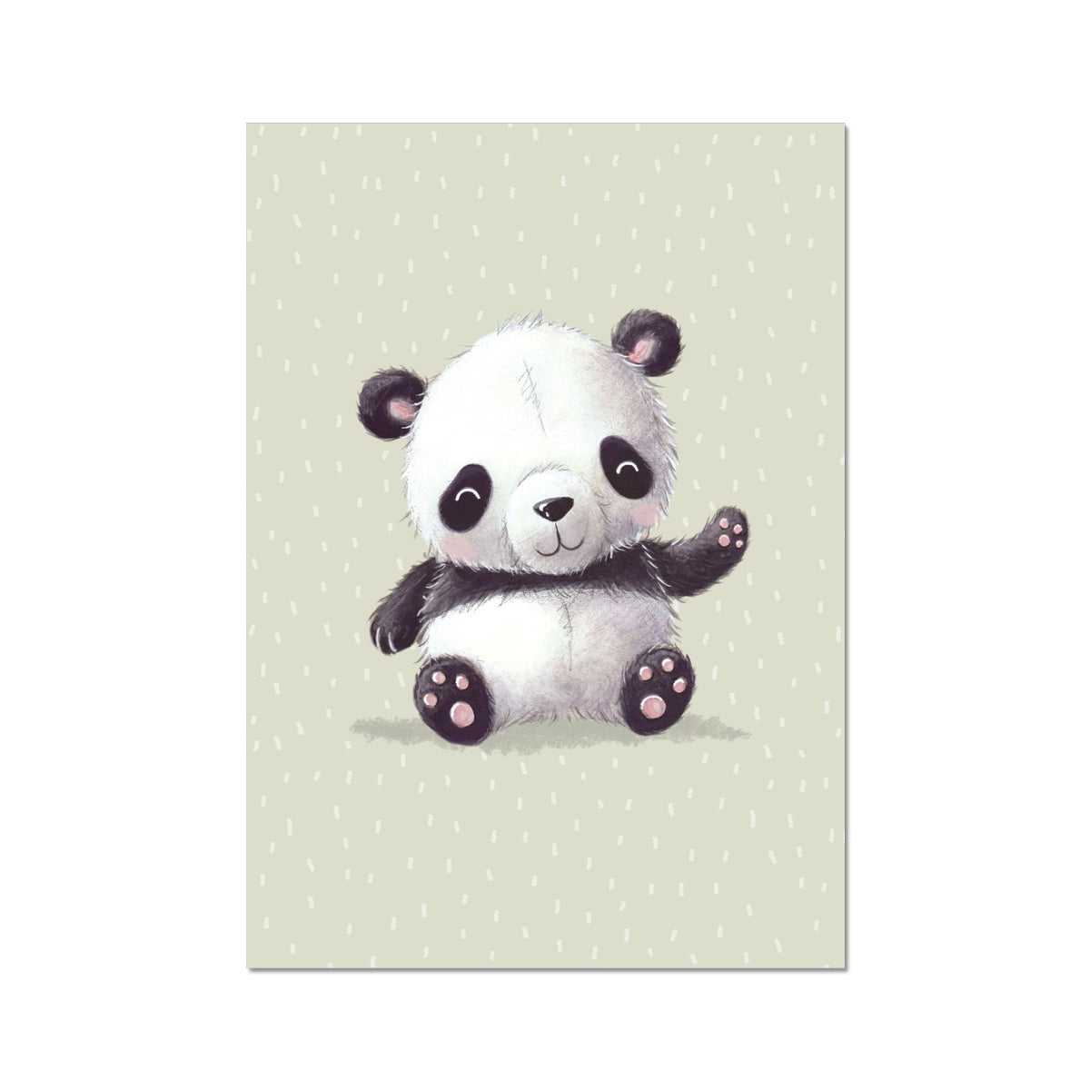 Panda, Fine Art Print, Green