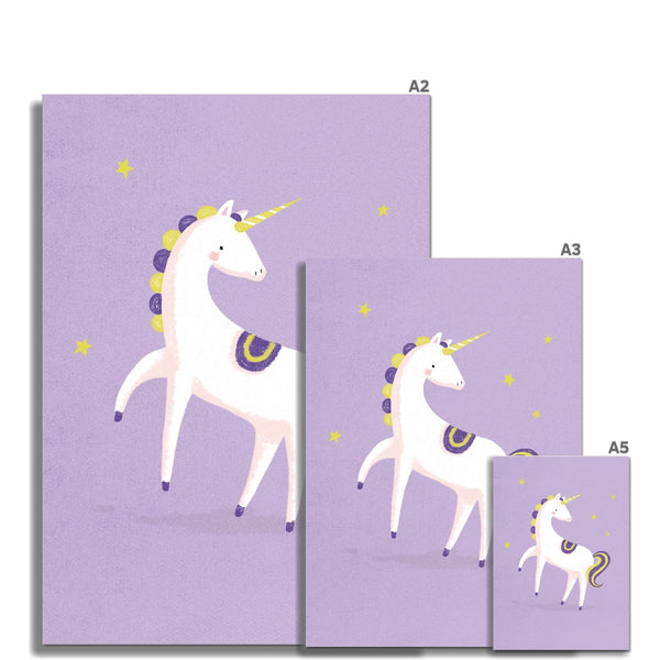 Unicorn, Fine Art Print, Lilac