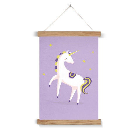 Unicorn, Fine Art Print with Hanger, Lilac