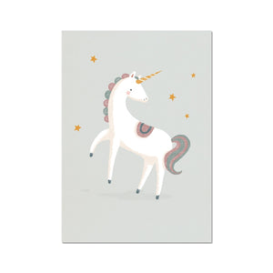 Unicorn, Fine Art Print, Grey