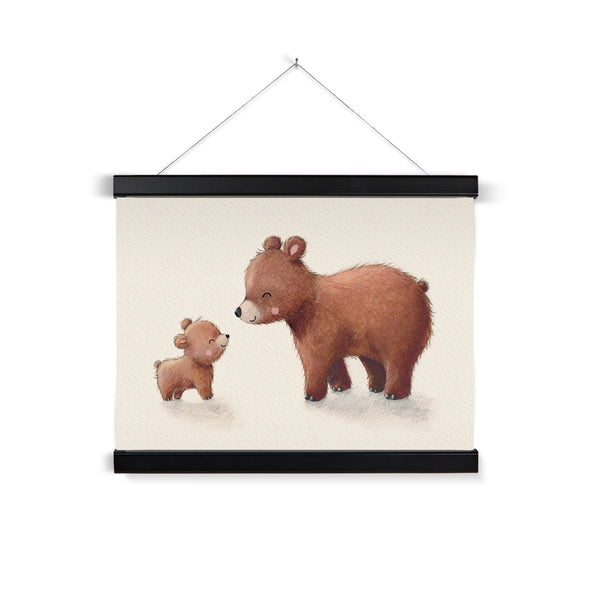 Brown Bears, Fine Art Print with Hanger, Landscape