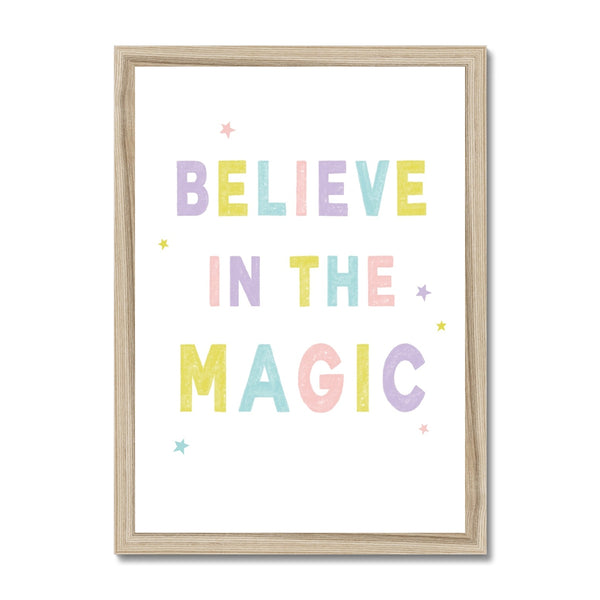 Believe In The Magic, Framed Print, Pastel