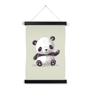 Panda, Fine Art Print with Hanger, Green