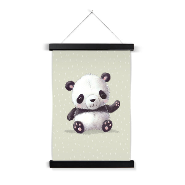 Panda, Fine Art Print with Hanger, Green