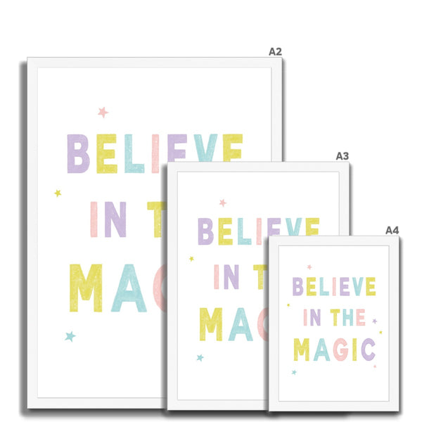 Believe In The Magic, Framed Print, Pastel