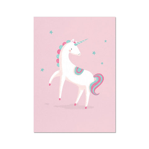 Unicorn, Fine Art Print, Pink