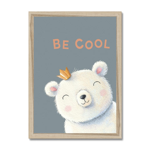 Be Cool, Polar Bear, Framed Print