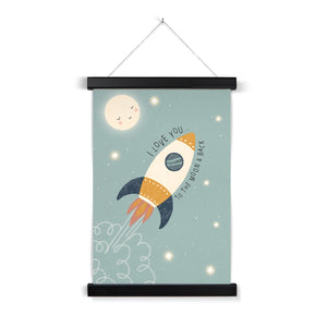 Rocket, Fine Art Print with Hanger, Duck Egg