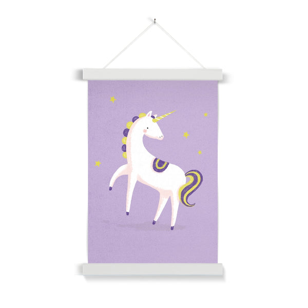 Unicorn, Fine Art Print with Hanger, Lilac