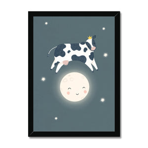 Cow Jumped Over The Moon, Framed Print