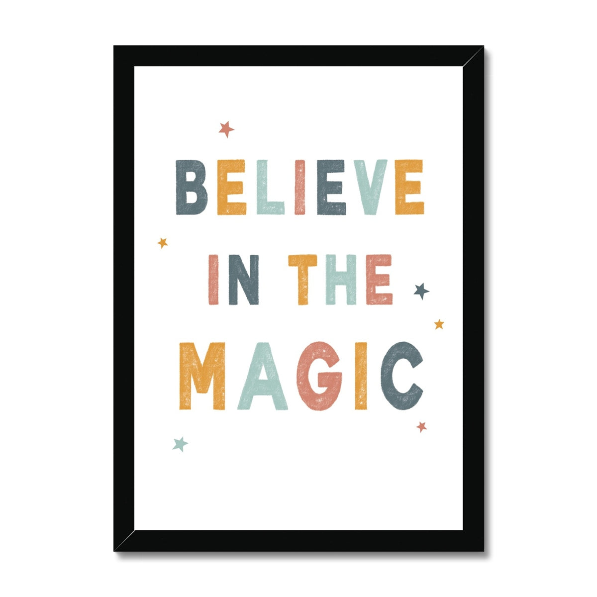 Believe In The Magic, Framed Print, Neutral