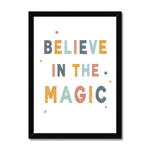 Believe In The Magic, Framed Print, Neutral