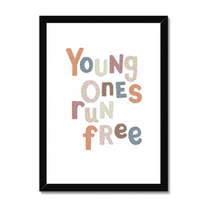 Young Ones Run, Free Framed Print