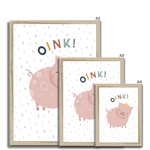 Oink! Pig, Framed Print