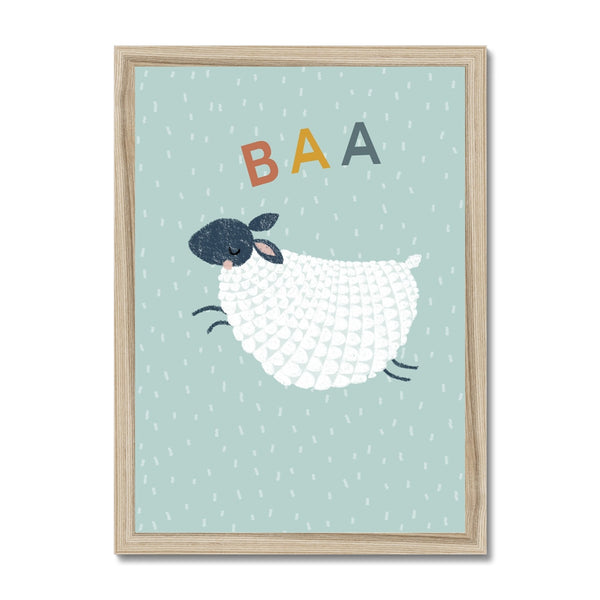 Jumping Sheep, Framed Print