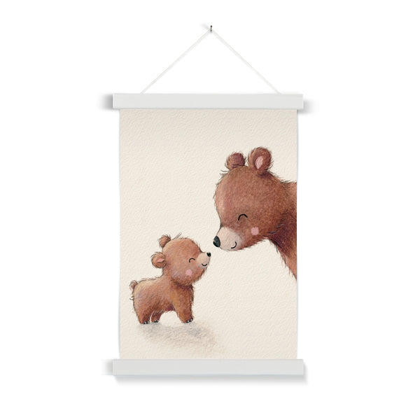 Brown Bears, Fine Art Print with Hanger, Portrait