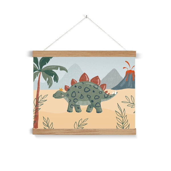 Stegosaurus, Fine Art Print with Hanger