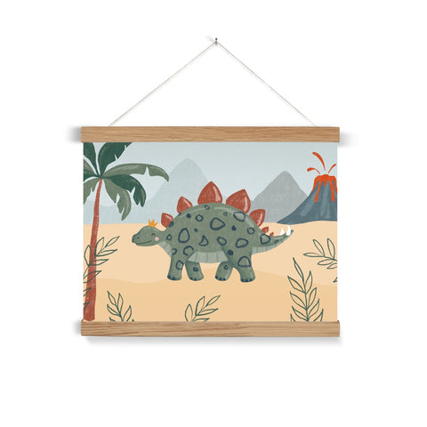 Stegosaurus, Fine Art Print with Hanger