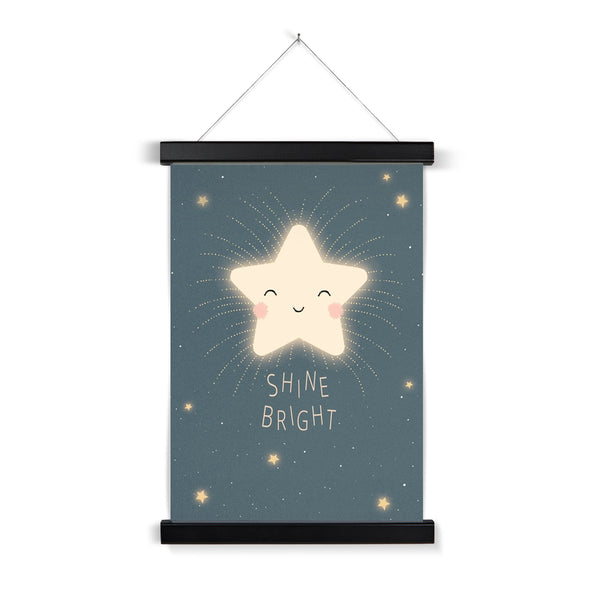 Star, Fine Art Print with Hanger, Blue