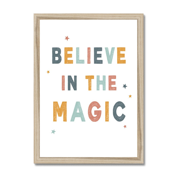 Believe In The Magic, Framed Print, Neutral