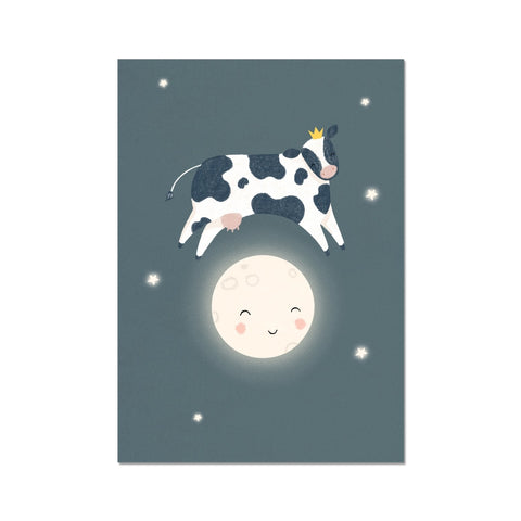 Cow Jumped Over The Moon, Fine Art Print