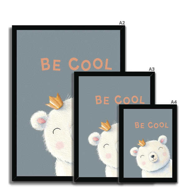 Be Cool, Polar Bear, Framed Print