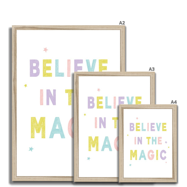 Believe In The Magic, Framed Print, Pastel