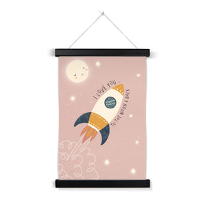 Rocket, Fine Art Print with Hanger, Pink