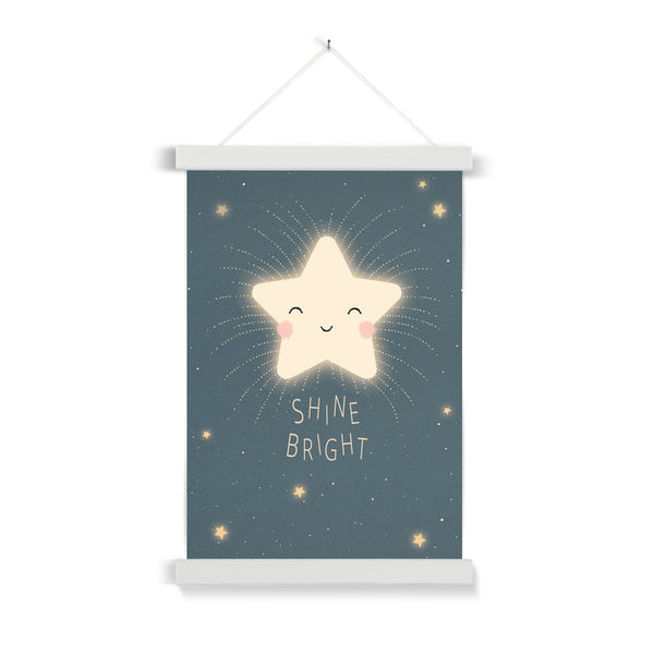 Star, Fine Art Print with Hanger, Blue