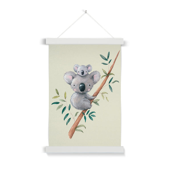 Koala, Fine Art Print with Hanger, Green