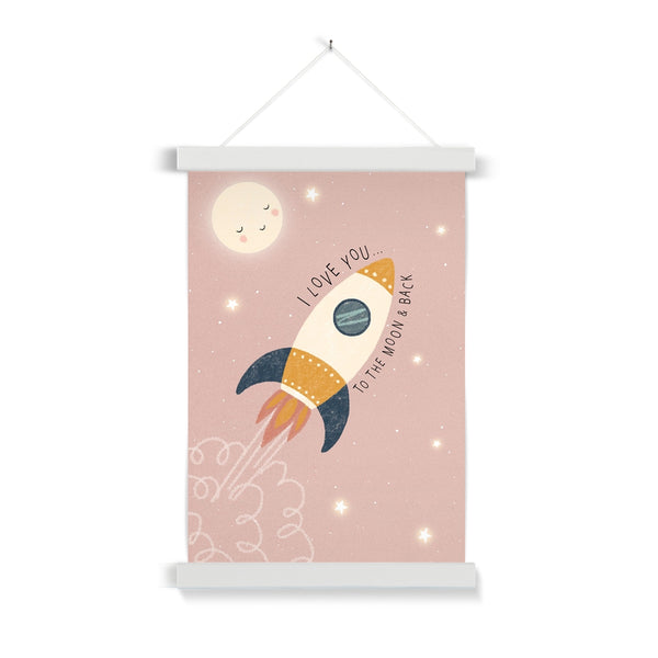 Rocket, Fine Art Print with Hanger, Pink