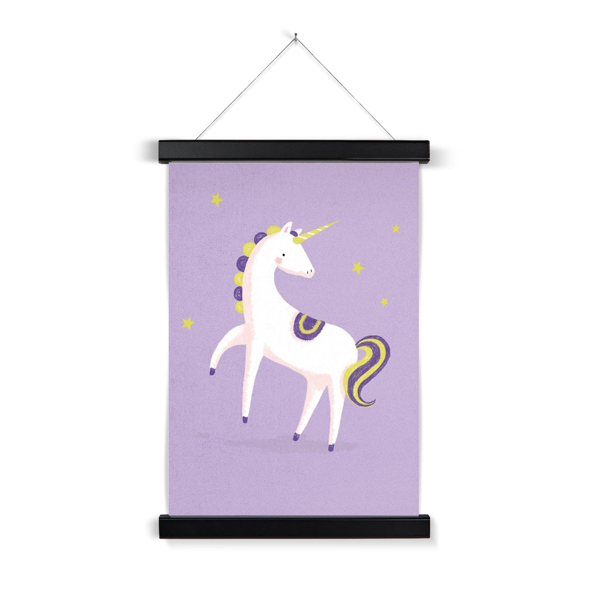 Unicorn, Fine Art Print with Hanger, Lilac