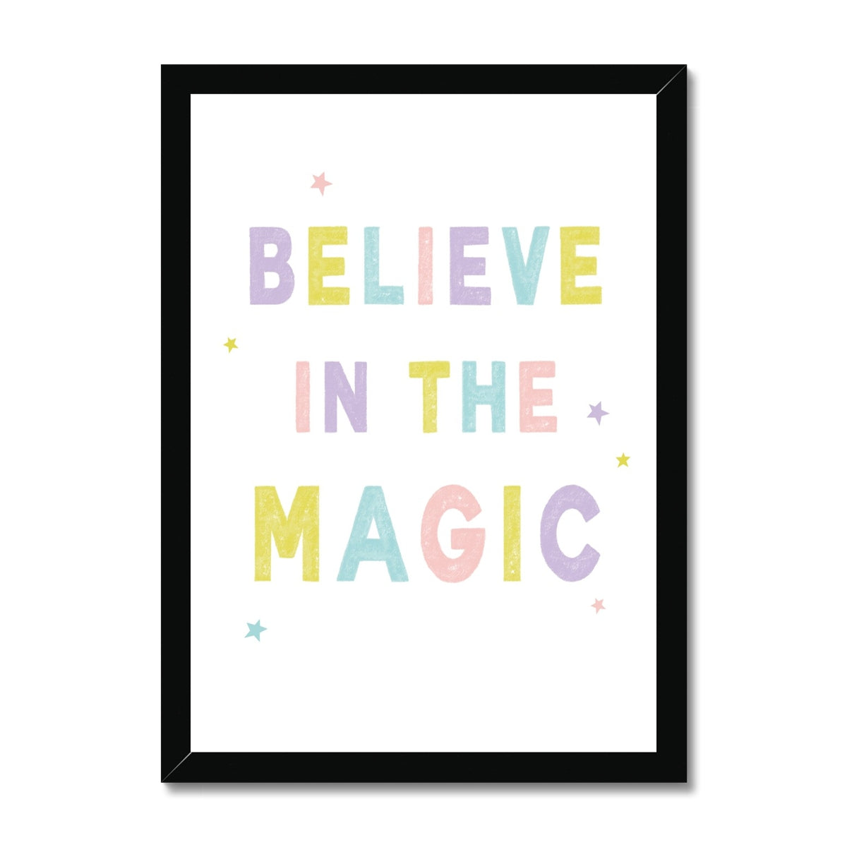 Believe In The Magic, Framed Print, Pastel