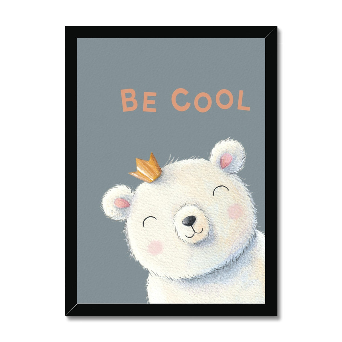 Be Cool, Polar Bear, Framed Print