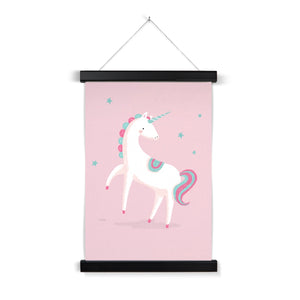 Unicorn, Fine Art Print with Hanger, Pink