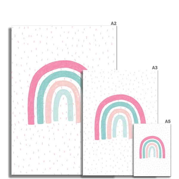 Rainbow, Fine Art Print, Pink & Teal