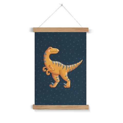 Velociraptor, Fine Art Print with Hanger