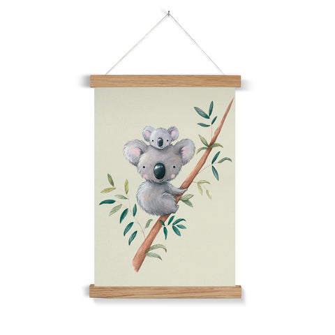 Koala, Fine Art Print with Hanger, Green