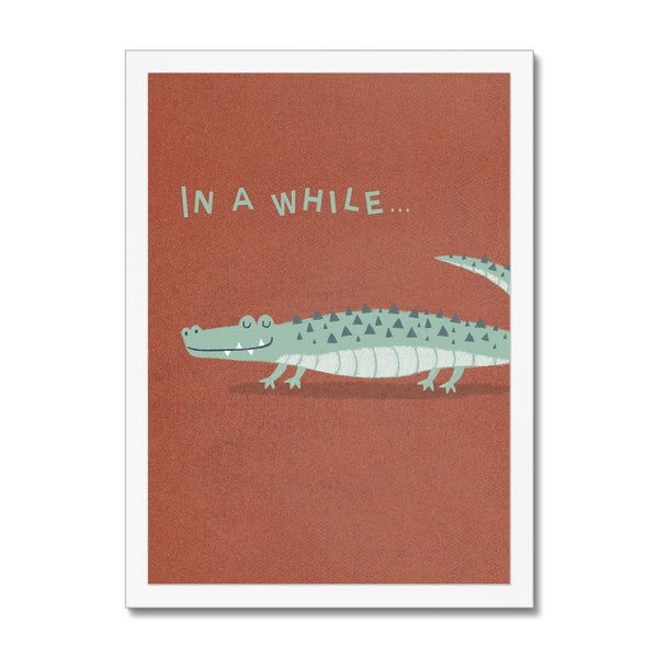 In a While Crocodile, Framed Print, Rust