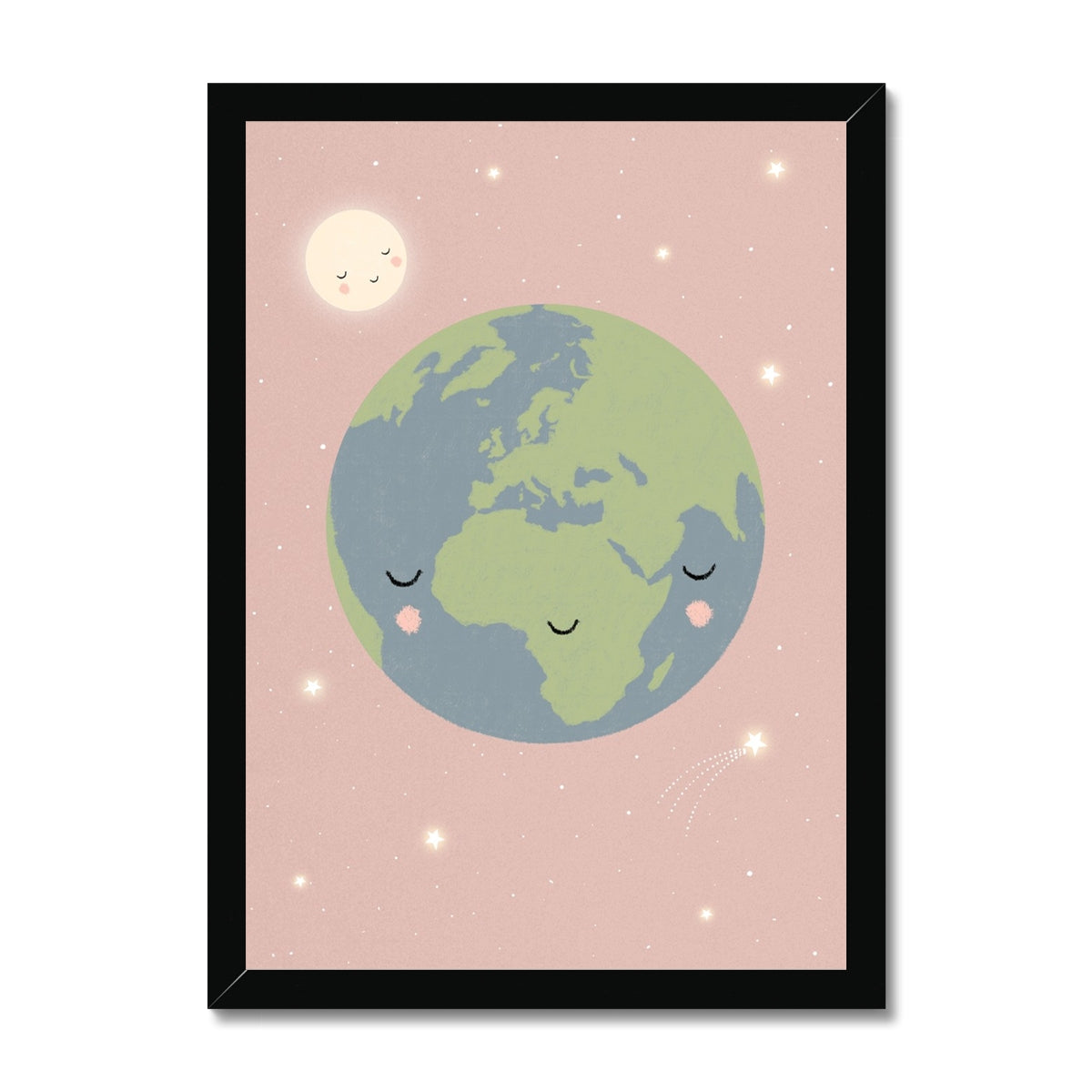 Earth, Framed Print, Pink